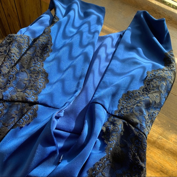 Jessica Simpson Black & Blue Sleeveless Cocktail Dress sz 10 - Picture 11 of 14